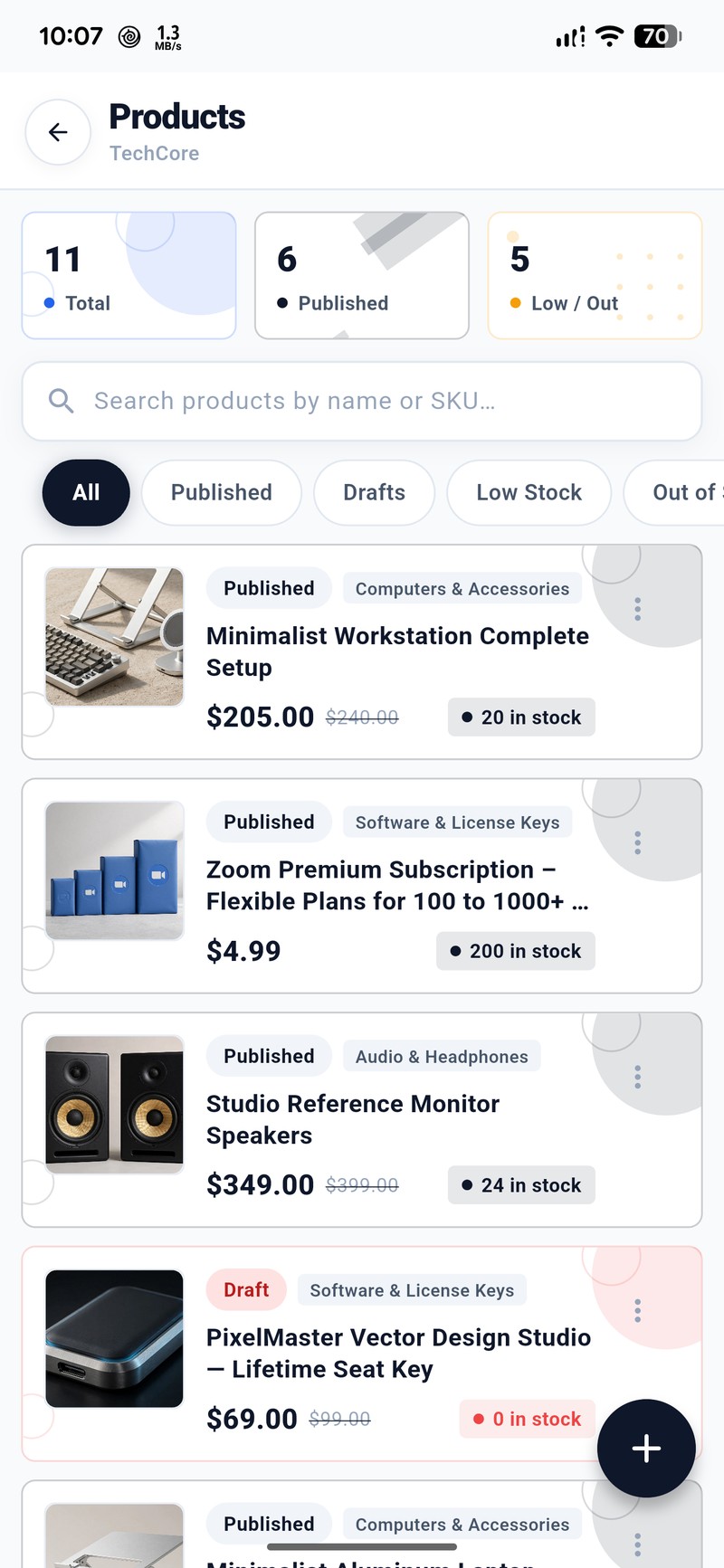 Vendor Mobile Products